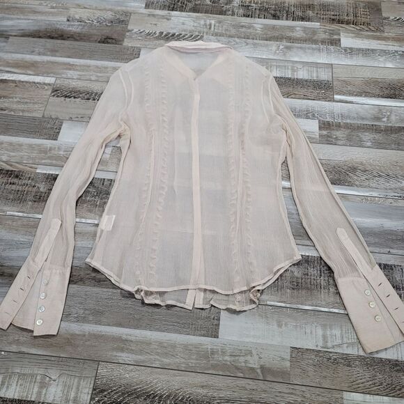 Day Birger et Mikkelsen Sheer Silk Button-up Long Sleeve Blouse Size 38/M - Picture 7 of 7